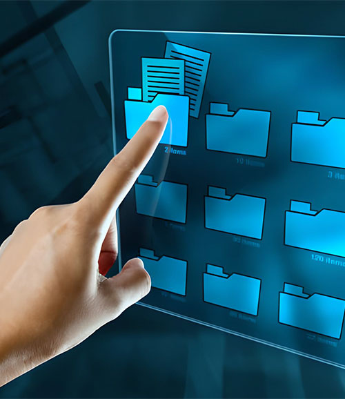 mano archivos seleccionar tecnología